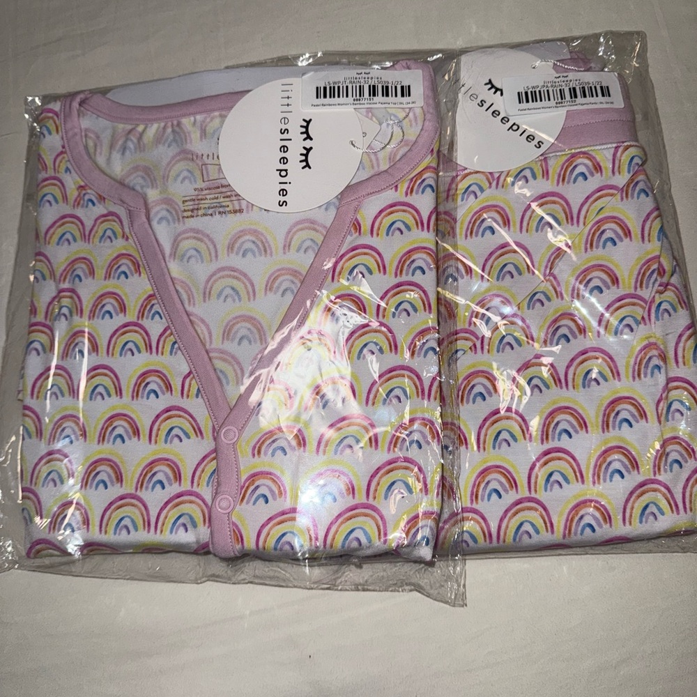 Little Sleepies Pastel Rainbow Pajama Set